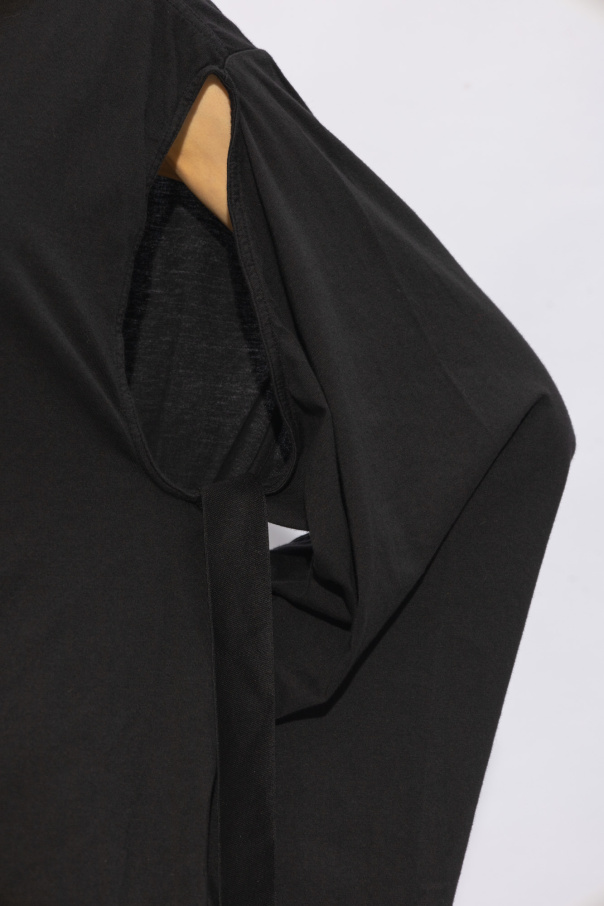 【Rick Owens】DRKSHDW フォグドレープコットンミニドレス Rick Owens DRKSHDW Fog Mini Dress | Black | FARFETCH